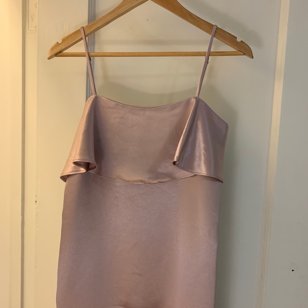👛UO Pink Satin Mini Dress👛 - Picture 4 of 4